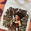 Miss Mud Pie Clothing Wilder Than The West T-shirt - Cream